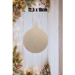 Bombka klasyczna 10cm (12,5cm), bombka 10cm, sklejka 3mm
